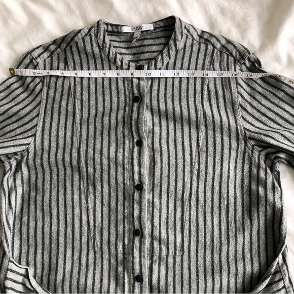 Derek Lam 10 Crosby Front Tie Striped Flannel Dress - Picture 8 of 10